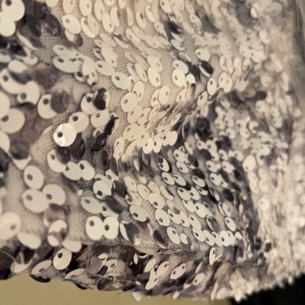 Aidan Mattox One-Shoulder Mesh Overlay Gown - Picture 9 of 9